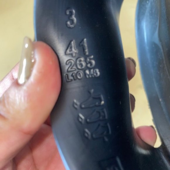 BIRKENSTOCK Black Rubber Slides - Picture 3 of 5